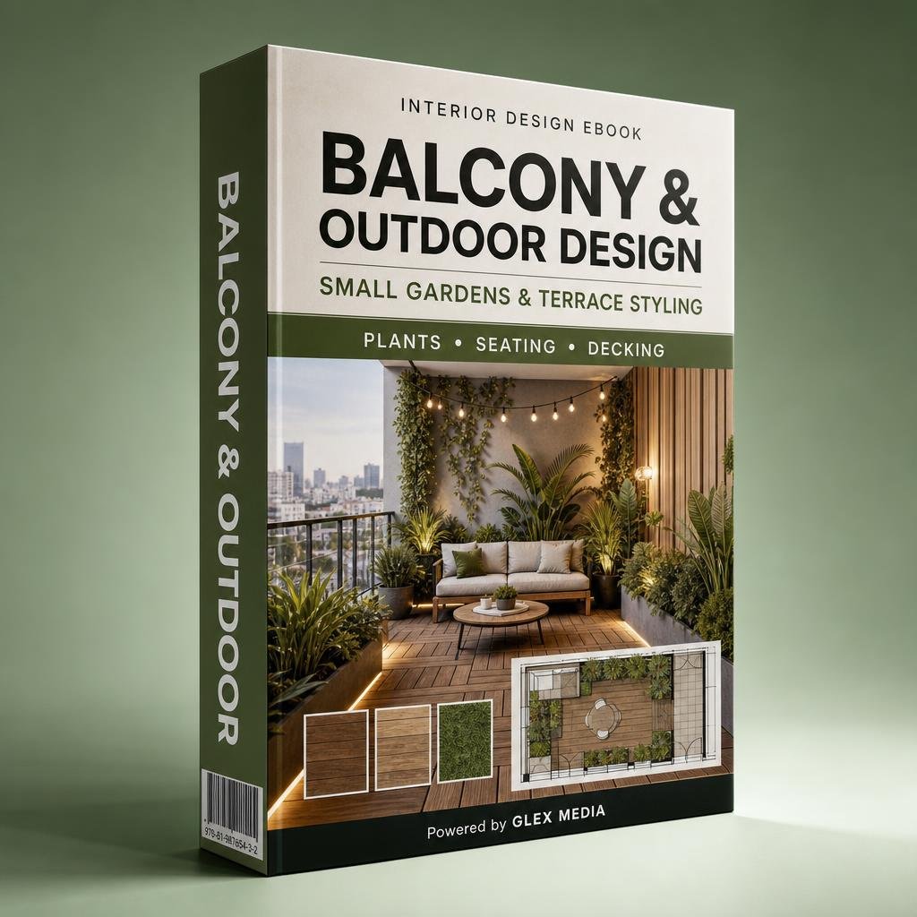 Balcony & Outdoor Design — interior design ebook mockup by GLEX MEDIA